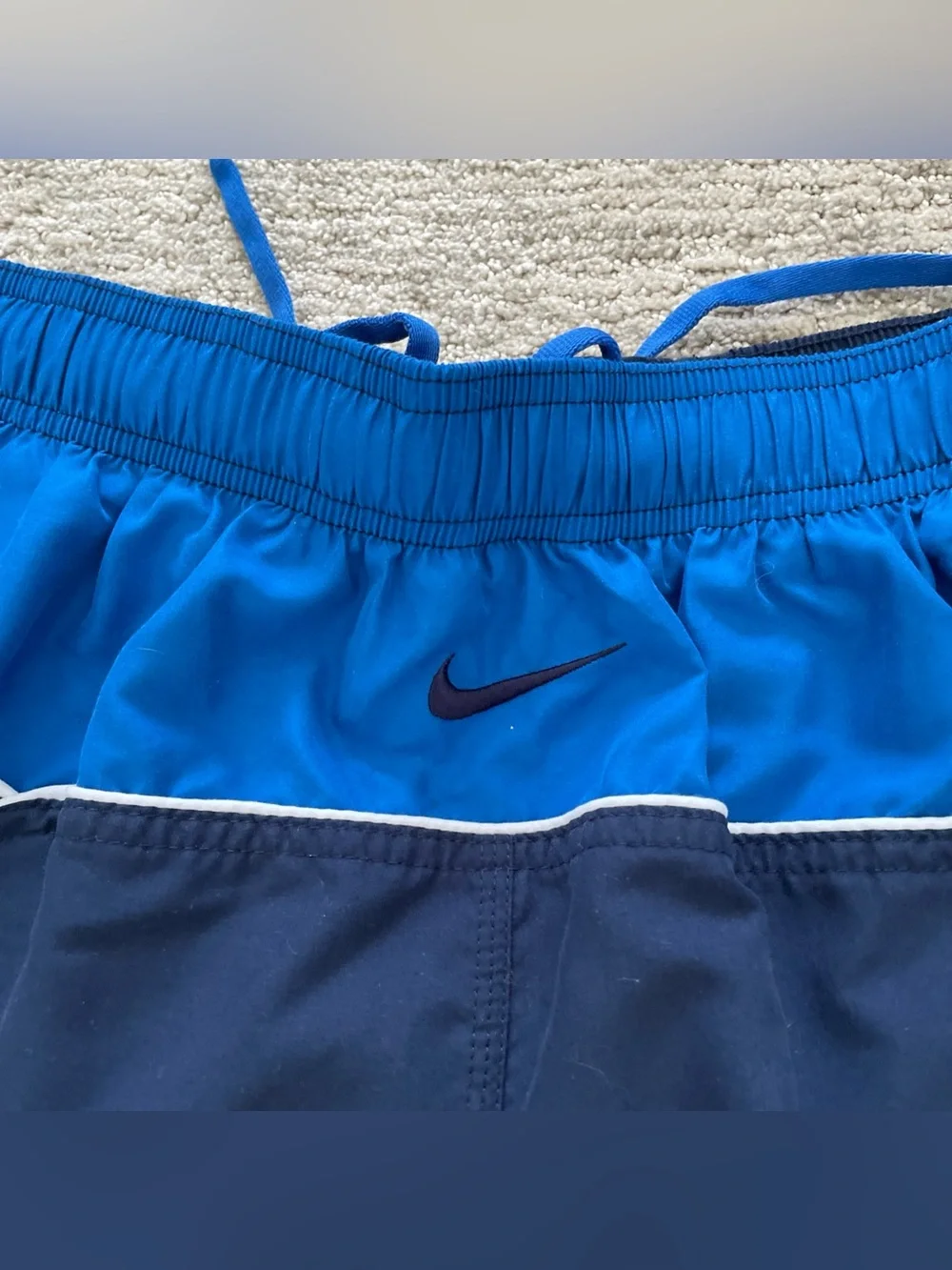 Nike Color Surge Stretch Swim Trunks Athletic Swimwear Blue Men’s Size Medium